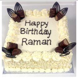 white curls Bueno fresh cream egg free birthday cakes