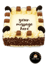 Egg Free Oreo & Chocolate Celebration Cake with Oreo biscuits, chocolate bars and chocolate flakes, handmade in Sheffield