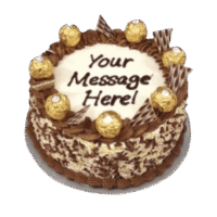 Treat your guests to our handcrafted Egg Free Ferrero Celebration Cake, beautifully decorated with Ferrero chocolates, chocolate wafer pieces, chocolate swirls and chocolate flakes around the sides. Perfect for birthdays and special occasions, this elegant cake can be personalised with your own message. Freshly made to order in Sheffield and available in Chocolate, Mix Fruit Jam, Biscoff, Mango or Pistachio flavours.