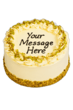 Egg free Pistachio Celebration Cake with chopped pistachios in Sheffield