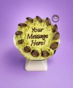 Egg free pistachio birthday cake with personalised message from Cake Palace Sheffield