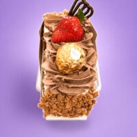 Ferrero and Strawberry Chocolate Slice from Cake Palace Sheffield.