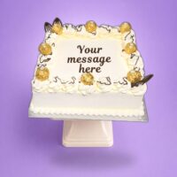Egg Free Ferrero Rocher birthday cake decorated with Ferrero Rocher chocolates, chocolate fans and whipped cream in Sheffield